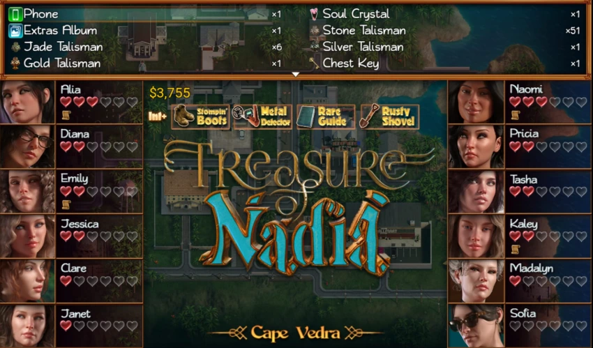 Treasure of Nadia Older Versions Hearts